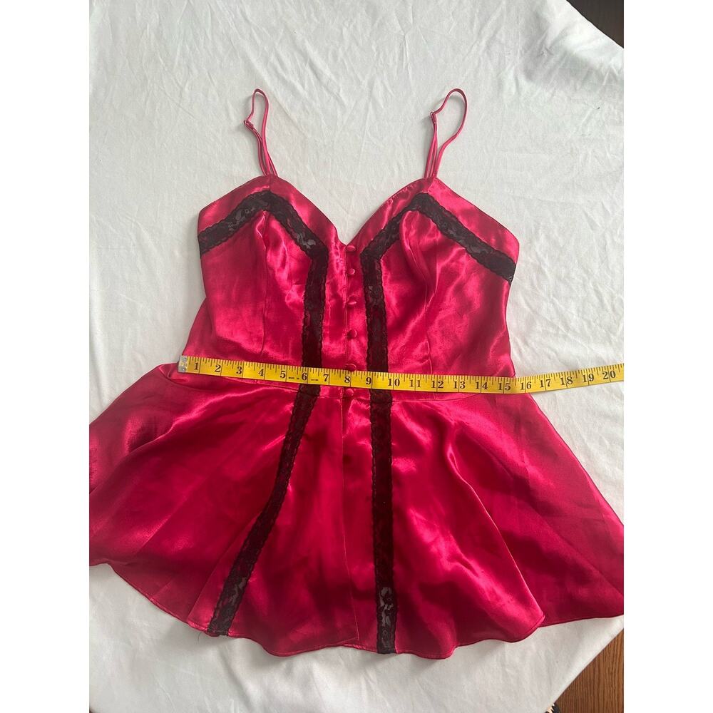 Vintage Victoria's Secret Lingerie Top Womens Size Medium Red Black Romantic - Picture 7 of 8